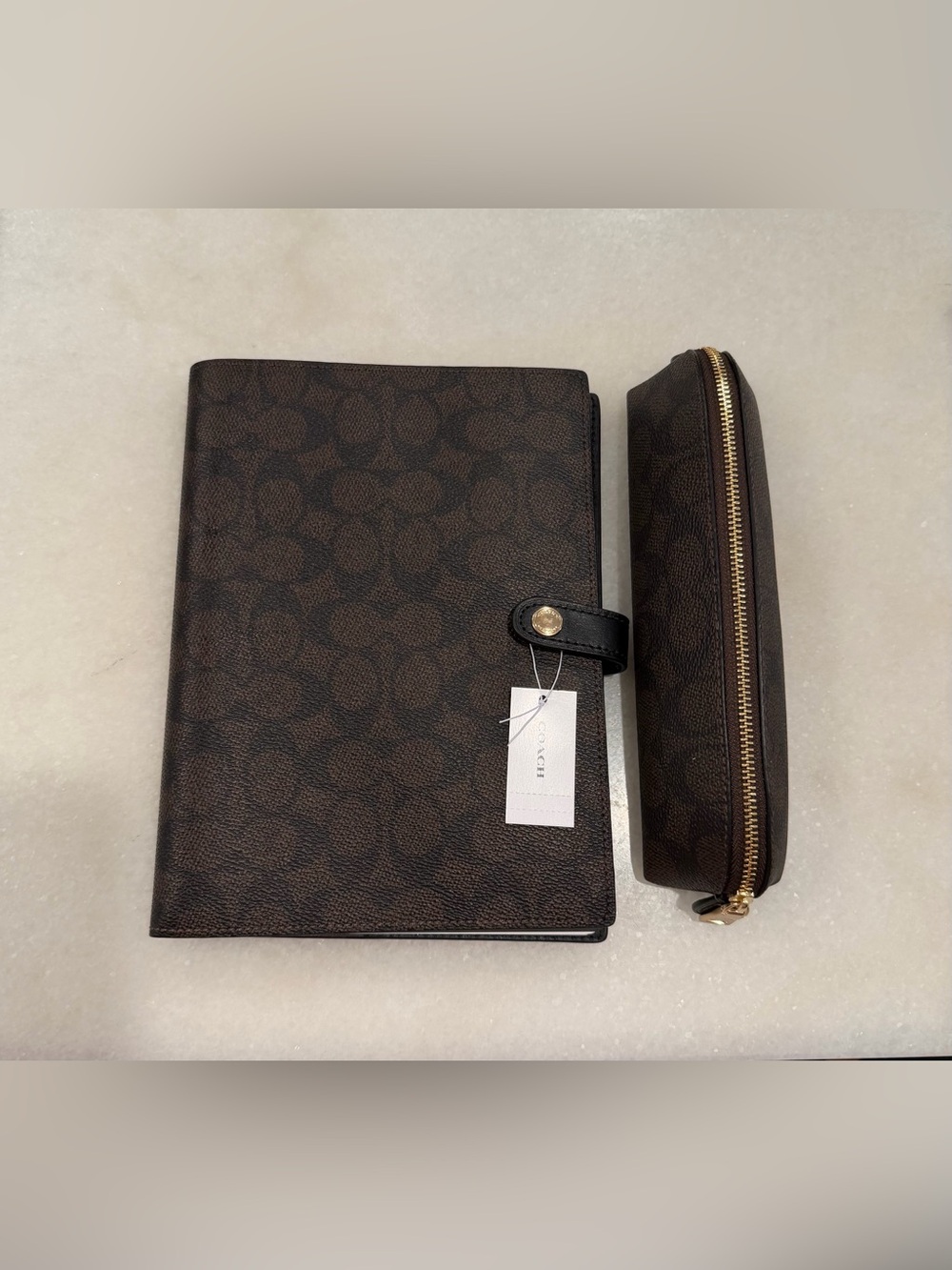 🤎🖤COACH~Notebook and Pencil Case Set